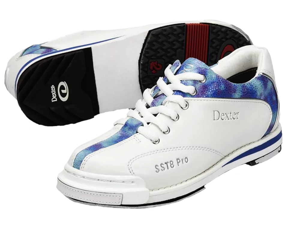 DEXTER SST 8 PRO - White/Blue Tie Dye Damen Bowling Schuh