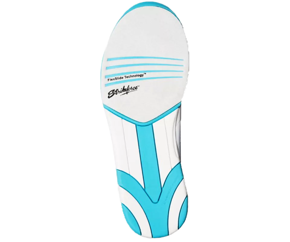 KR-STRIKEFORCE Satin White/Aqua Damen Bowling Schuh