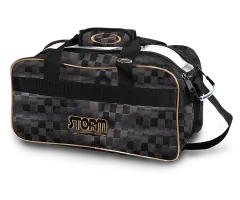STORM Double Tote - Checkered Black/Gold
